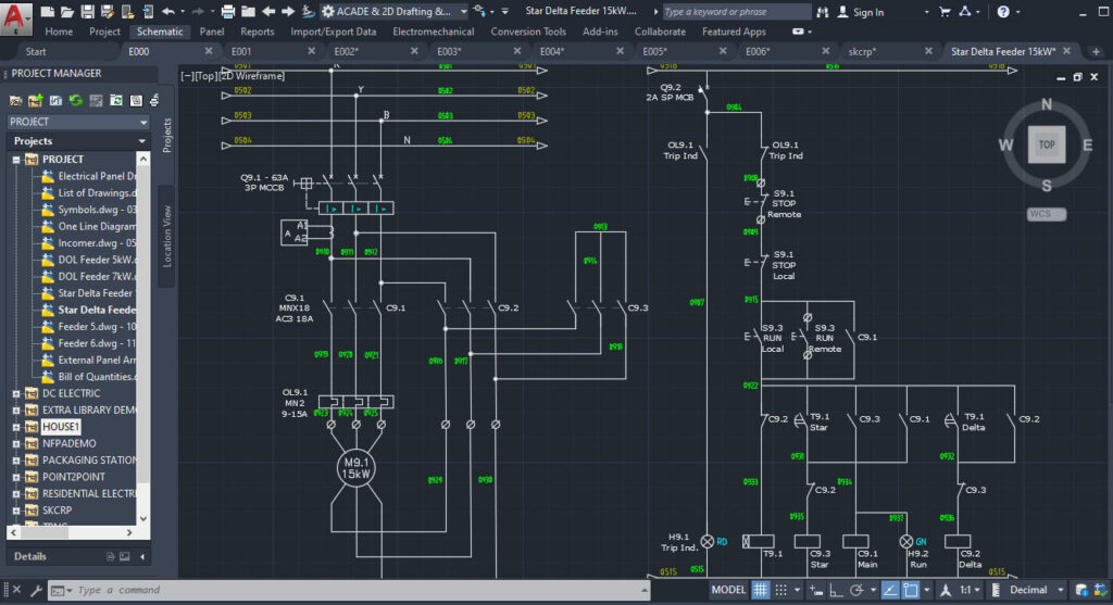 Elektriskeem AutoCAD Electricalis